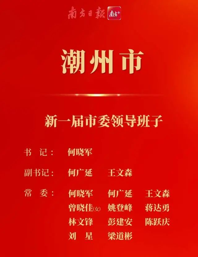 潮州最新干部公示及名单发布
