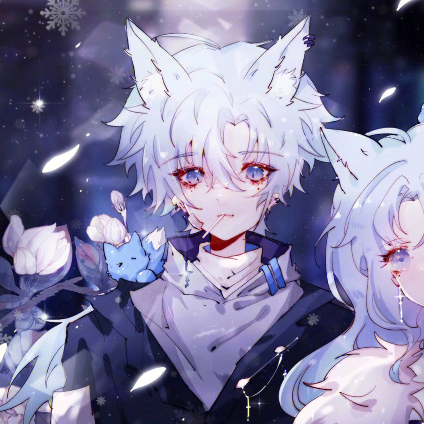 动漫情侣头像蓝色,科技新品呈现,让爱与二次元共生