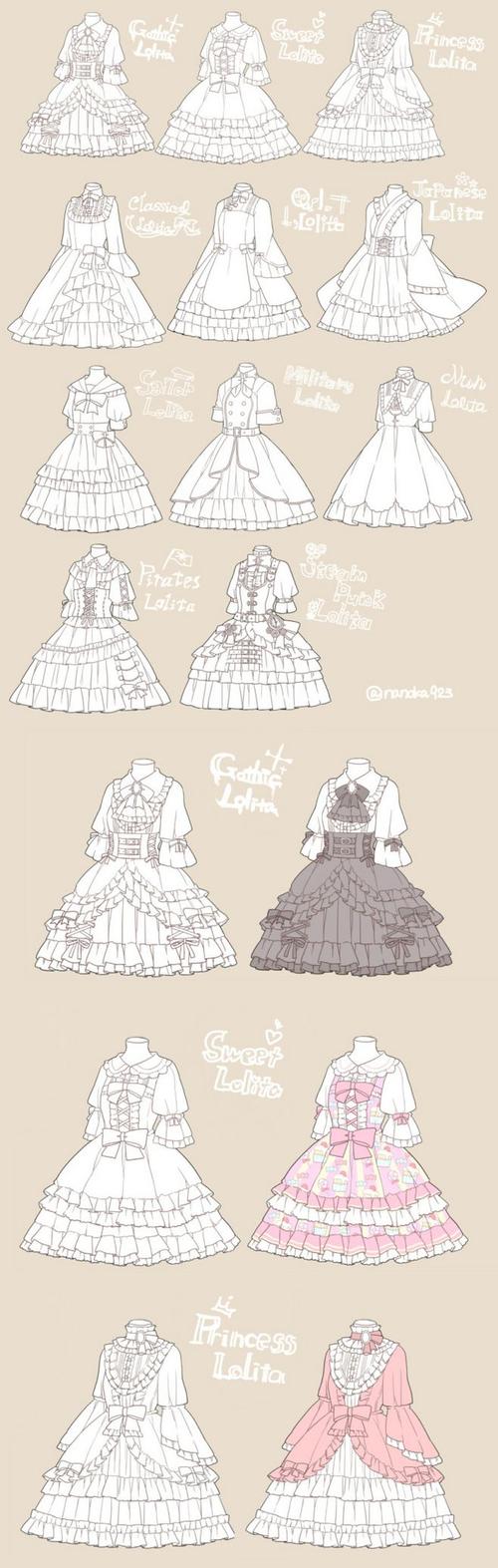 动漫连衣裙怎么画