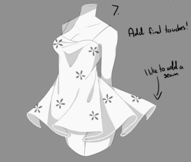 动漫连衣裙怎么画