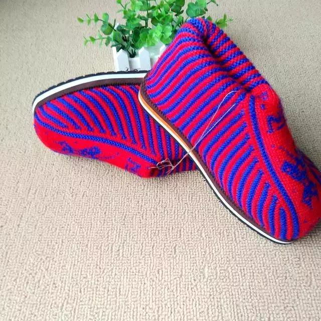 毛线棉鞋新款编织方法图解